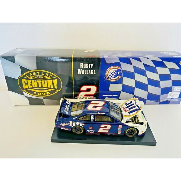 1999 Taurus Rusty Wallace #2 Miller Lite Last Lap Of The Century 1:24 Scale Car - Picture 4 of 12